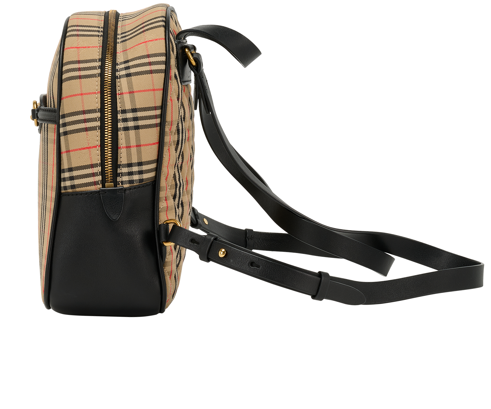 Burberry Check Backpack, &pound;420, Handbags, Beige, Canvas/Leather, Bottom view
